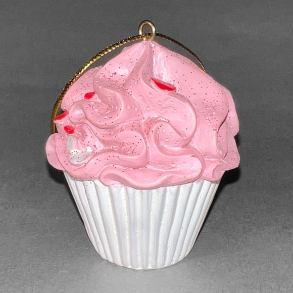Pink 3D Cupcake Ornament - Picture 2 of 4